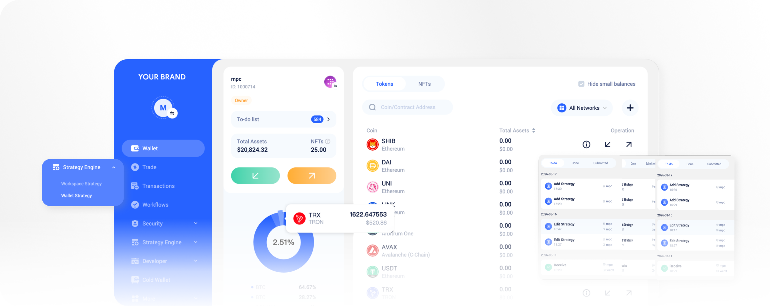CUstody UIUX interface chainup custody