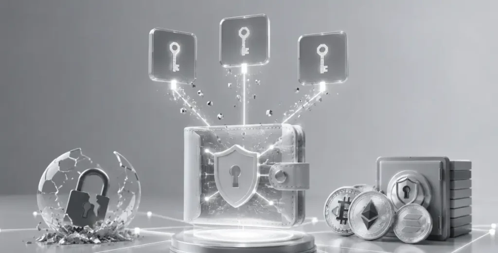 non-custodial MPC wallet architecture uses off-chain sharding to deliver invisible protection