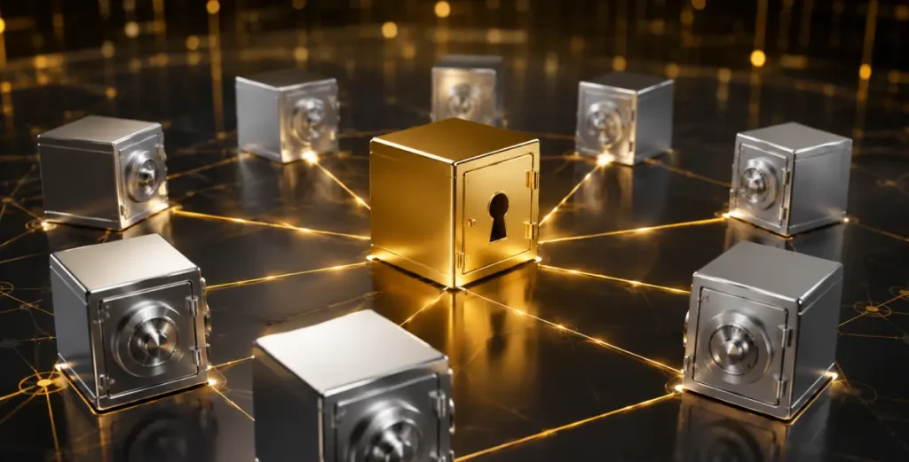 Enterprise MPC wallets utilizing cryptographic key sharding and off-chain protocols